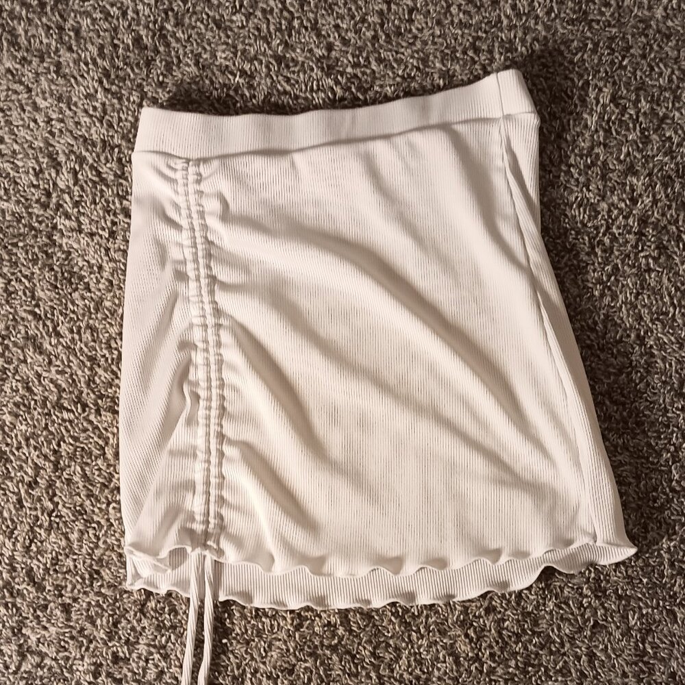 White swim cover-up skirt